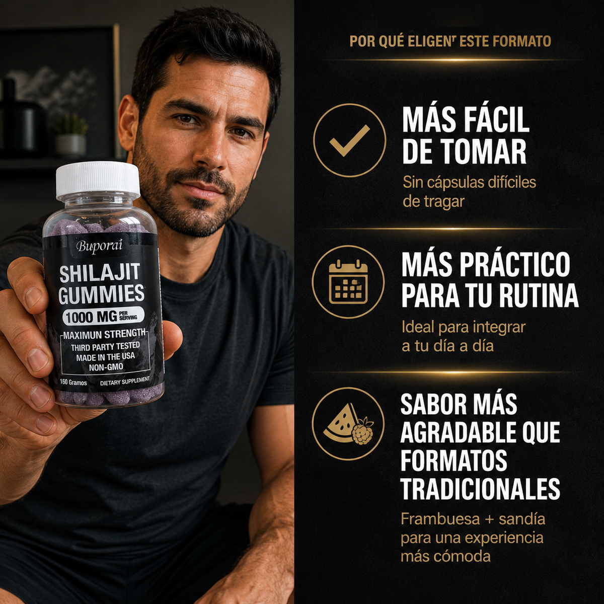 Sarelvo™ Shilajit Gomitas — 1000 mg por porción