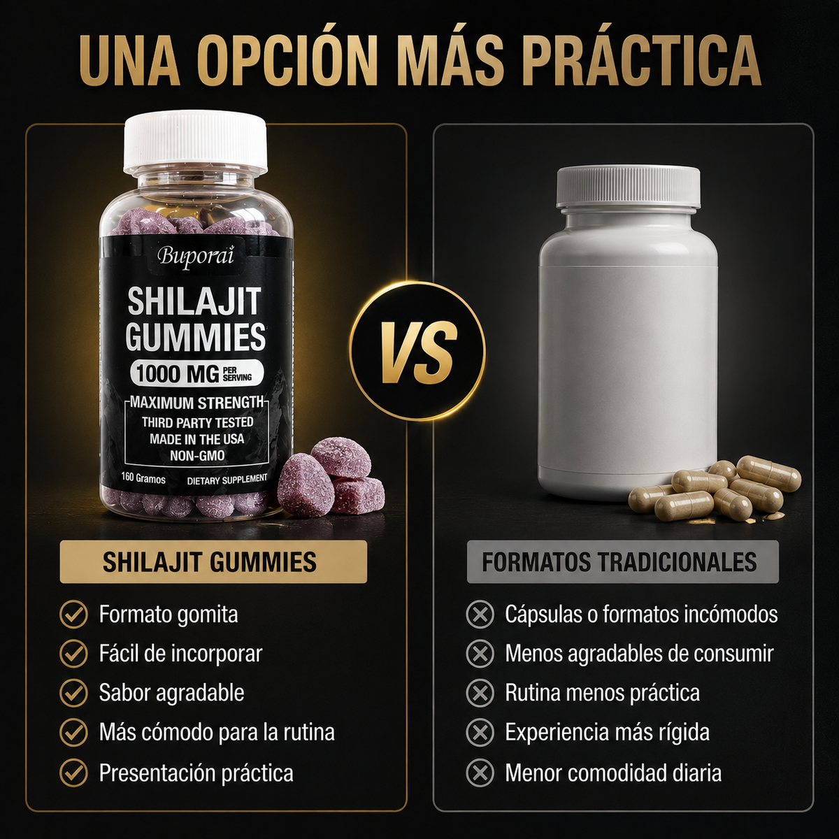Sarelvo™ Shilajit Gomitas — 1000 mg por porción
